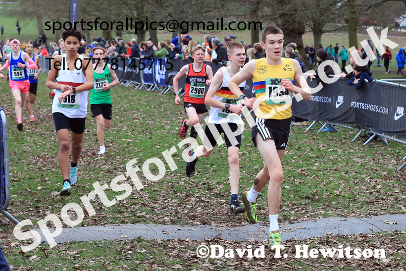 Boys Under-15s 2026 UK CAU Inter Counties Cross Country, Wollaton Park, Nottingham. Photo: David T. Hewitson/Sports for All Pics